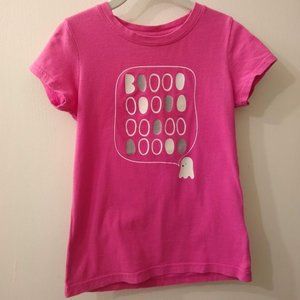 Pink Boooo tee -- Halloween or anytime, girls S